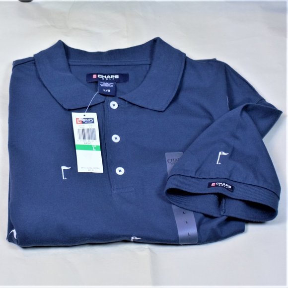 Chaps New Men’s L/G Designer Golf Shirt - Picture 4 of 16